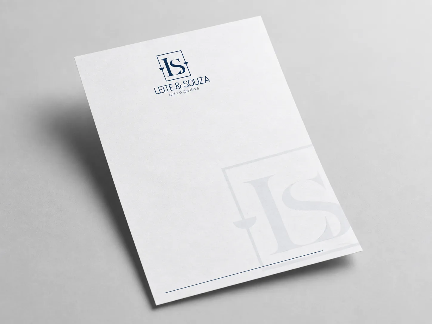 Papel timbrado do escritório Leite & Souza Advocacia