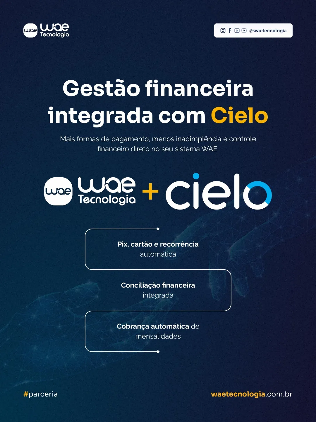 Criativo 4 publicado no Instagram da WAE Tecnologia