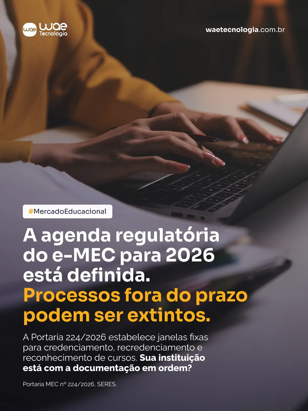 Criativo 10 publicado no Instagram da WAE Tecnologia