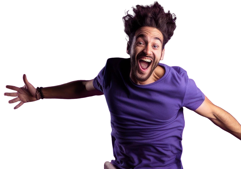 Homem sorridente