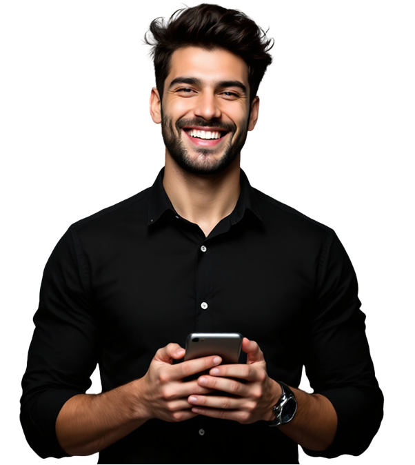Homem sorridente