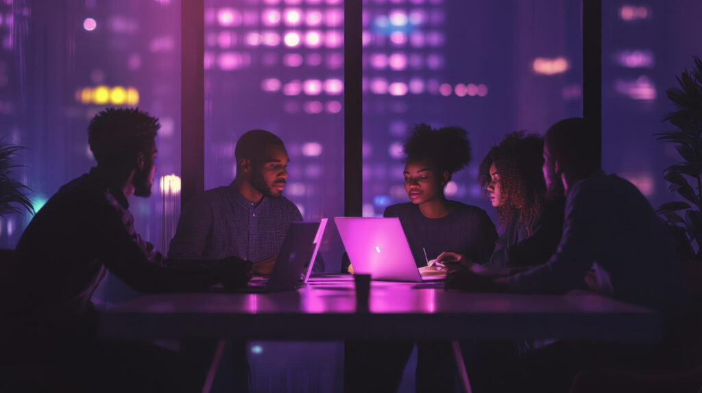 Equipe alinhando identidade e posicionamento para fortalecer marca da empresa